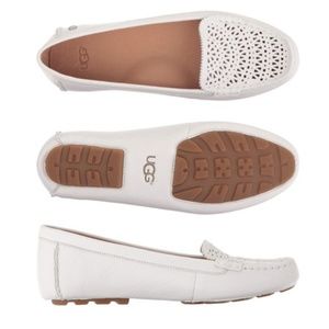 UGG White Clair Loafers